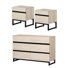 Ensemble de chambre à coucher moderne 3 pièces, commode de 47 pouces avec 6 tiroirs et 2 tables de chevet avec 2 tiroirs, ensemble de 3 chambres à coucher
