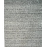 Ivory Hand-Knotted Wool Herringbone Horizon Geometric Modern Contemporary Carpet Rug