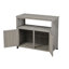 Table de bar en bois de sapin massif avec design à lattes élégant, buffet intérieur gris pour armoire, grand rangement pour les outils, adaptable à tout buffet climatisé, outil idéal dans les zones