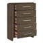 Mobilier de chambre classique classique contemporain à finition noyer foncé 1pc