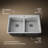 Kennon 33" L x 22" W Double Basin Undermount Kitchen Sink