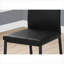 Ensemble de 2 chaises de salle à manger rembourrées en similicuir Jet Black