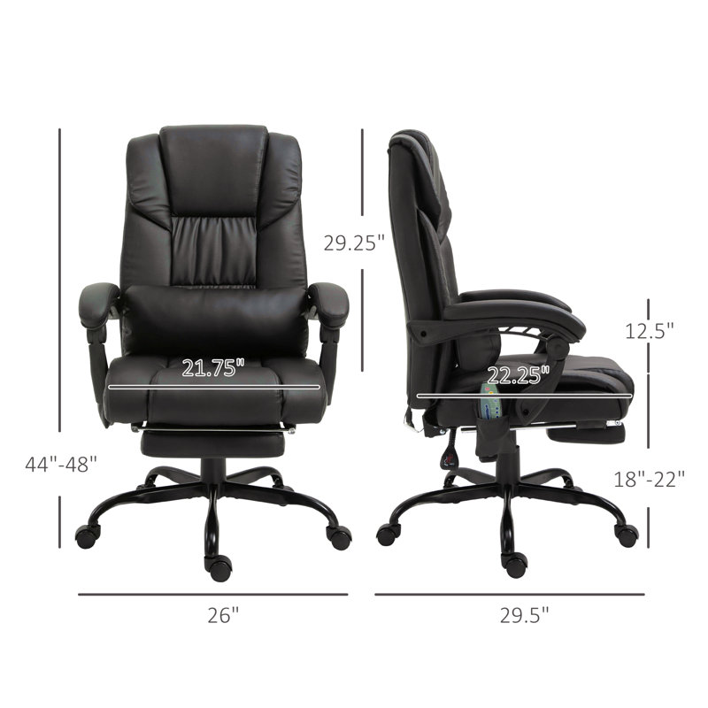 Executive Chair with Headrest, Black