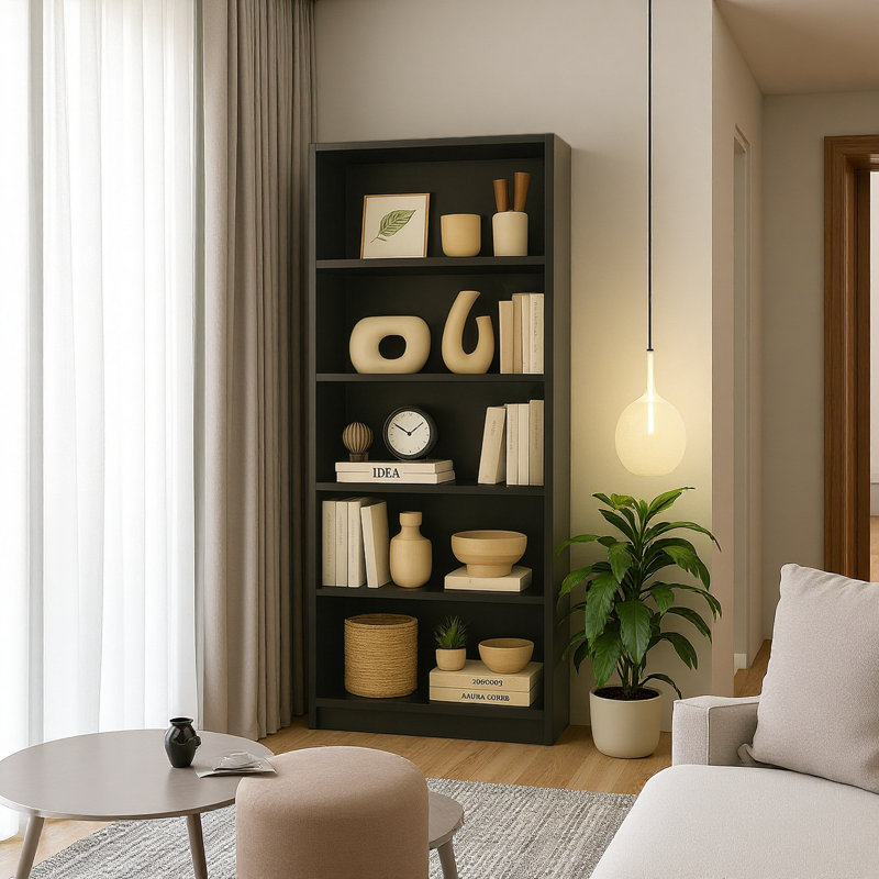 Armoire de rangement à 5 niveaux, Noir