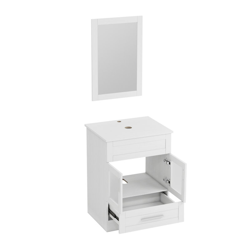 Cather 24'' Single Bathroom Vanity with Plastic Top