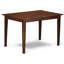 Ensemble de salle à manger 3 pièces comprenant une table rectangulaire en bois avec rallonge papillon et 2 chaises de salle à manger, 81 x 152 cm, acajou-264839525-264839527