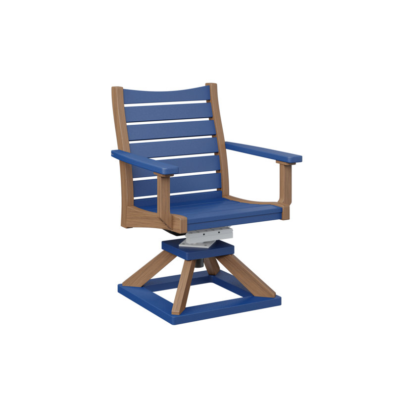 Chaise berçante pivotante Berlin Gardens Bristol, Light Blue/Antique Mahogany