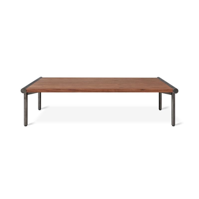 Manifold Nesting Coffee Table, Natural Walnut Top/Pewter Base