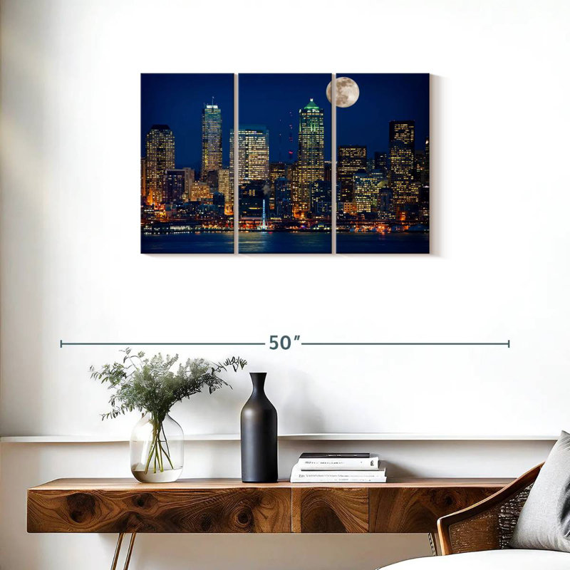 Aime Seattle Nightscape, 20" H x 33" W