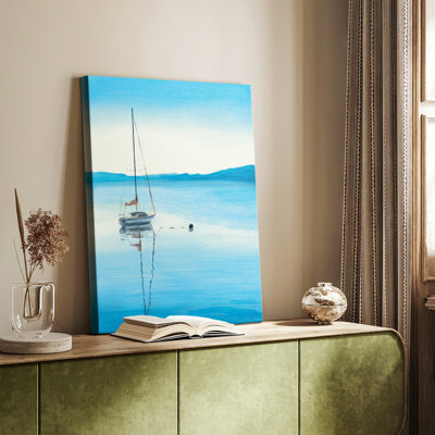 «Misty Blue Sunrise», reproduction encadrée - galerie Cavas