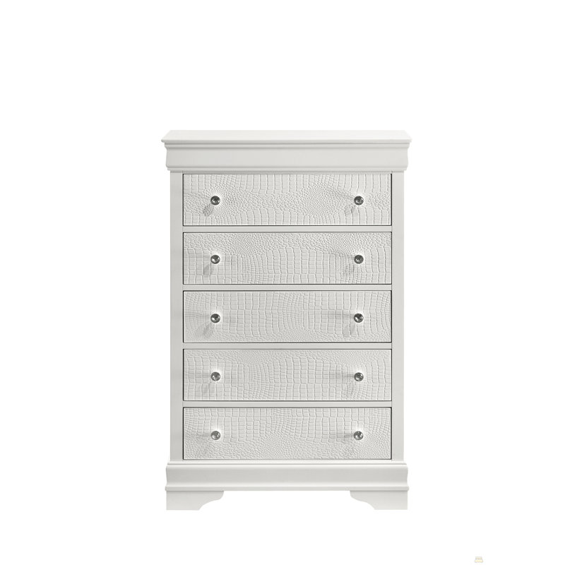 5-Drawer Chest Made With Wood, White