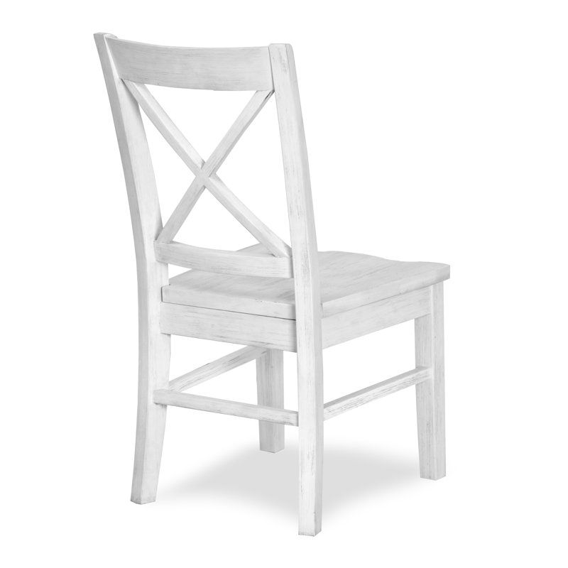 Surfside - X-Back Dining Chair - Set of 2 - Weathered White Finish