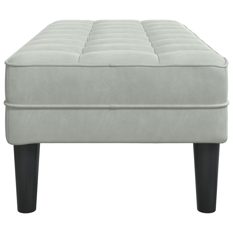 Banc avec coussin vidaXL gris clair 44,49 x 22,44 x 15,35 po