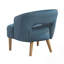 Fauteuil d'appoint luxueux en velours avec siège moelleux et pieds en bois massif, parfait pour l'élégance d'un salon contemporain-1013752648