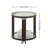 Harp-Style Legs Round Glass Side Table, 19.7" 2-Tier End Table, Tempered Glass End Table-558764498