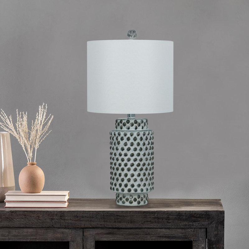 Corabell Resin Table Lamp, Antique Blue