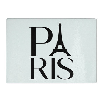 Paris Typography Chopping Board