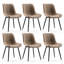 Chaise d'appoint moderne en similicuir avec pieds en métal-1079124981