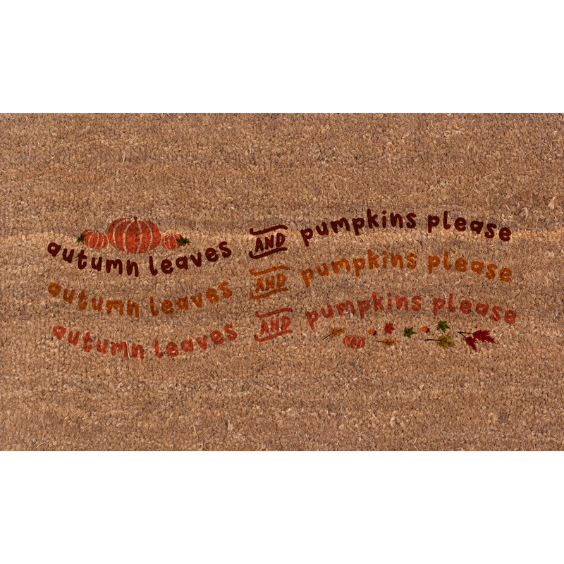 Paillasson Fatoom Autumn Leaves And Pumpkin, L 22 po x L 36 po