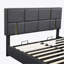 Ensemble de chambre à coucher 2 pièces, lit plateforme tapissier grand avec système de rangement hydraulique-524430157