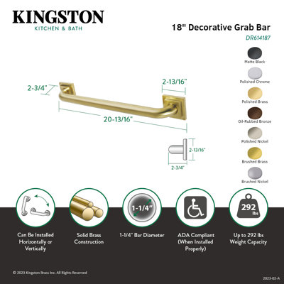 Barre d'appui de 1-1 / 4 po Kingston Brass Claremont Kingston