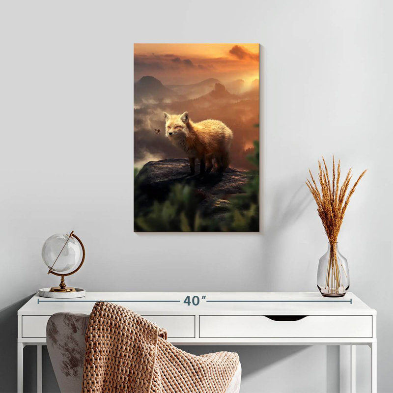 Brampt The Fox On The Mountain, 24" H x 16" W