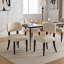 Ensemble de 2 chaises de salle à manger en bois, tissu moderne rembourré pour le confort et le style dans la cuisine ou la salle à manger