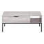 Table basse, L 42 po, rectangulaire, cocktail, plateau relevable, gris, métal noir, contemporain, moderne-125534643