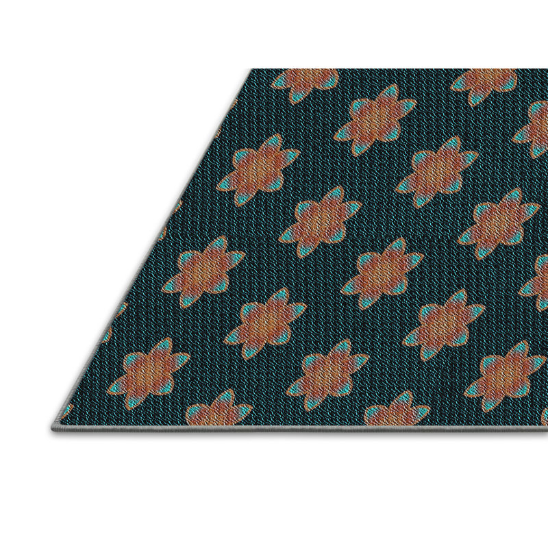 Tapis bleu marine en laine Capirano, Rectangle 8 pi x 12 pi