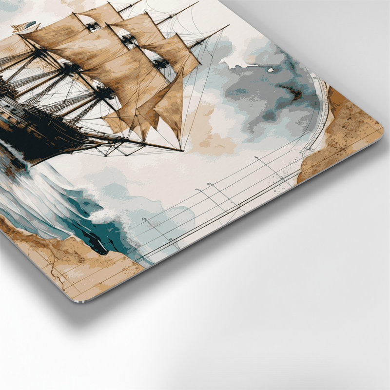 Art mural gris en métal Coastal Maritime Office, H 12 po x l 18 po