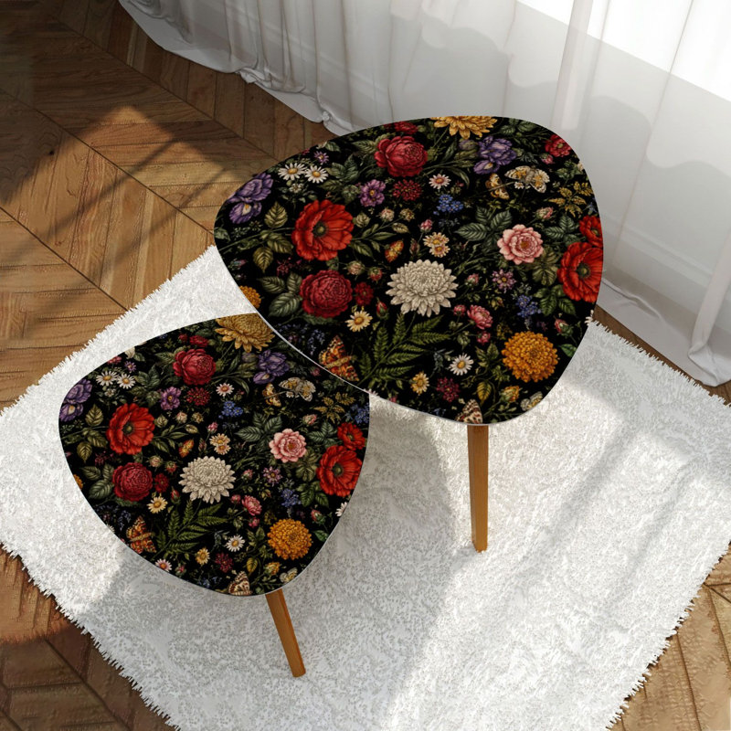 Ensemble de 2 tables basses gigognes Triangle