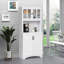 Armoire de cuisine avec tablettes réglables et espace pour micro-ondes pour la salle à manger, armoire de rangement décorative pour la maison
