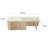 Elegant Modern Coffee Table, Travertine Color, 41.3 x 11.8 x 25.6 Inches | 100% Glass Top & 100% Melamine Coated Particle Board Base, Thickness: 0.7 Inches | Stylish Addition for Living Room & Contemporary Spaces-1076266494