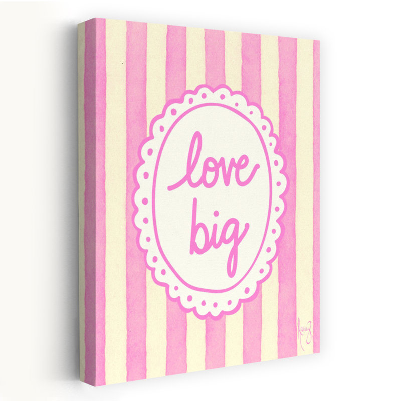 «Love Big», art mural contemporain abstrait, H 36 po x l 24 po