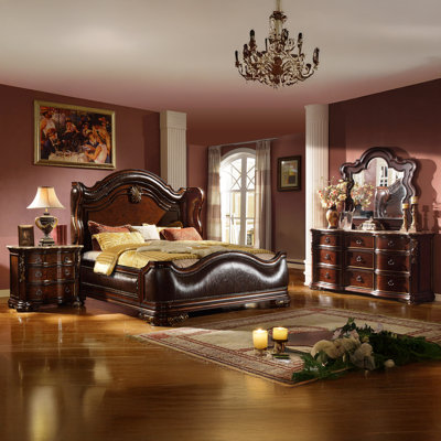 Faxon Bedroom Set in Dark Walnut