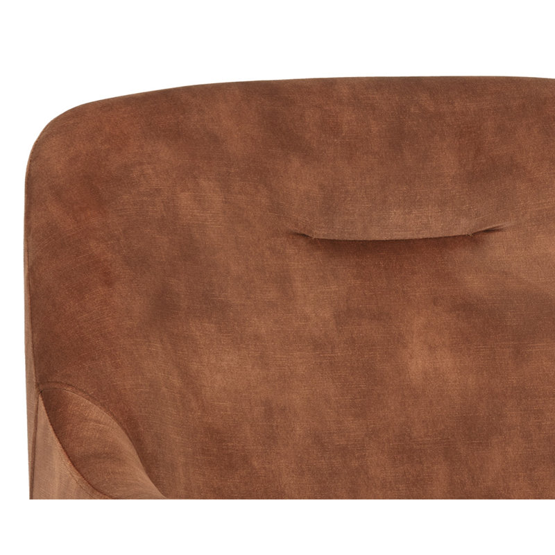 Cameron Lounge Chair, Orange Polyester