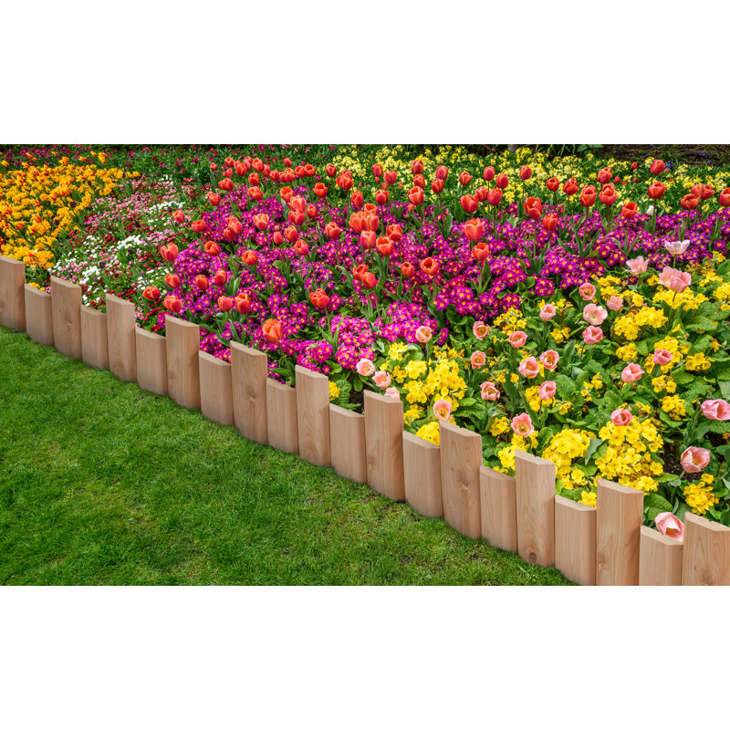 18-inch Natural Cedar Wood Landscape Edging (12-pack)