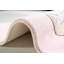Tapis rectangulaire en polyester tissé à la machine rose / gris Guernon-1802211955