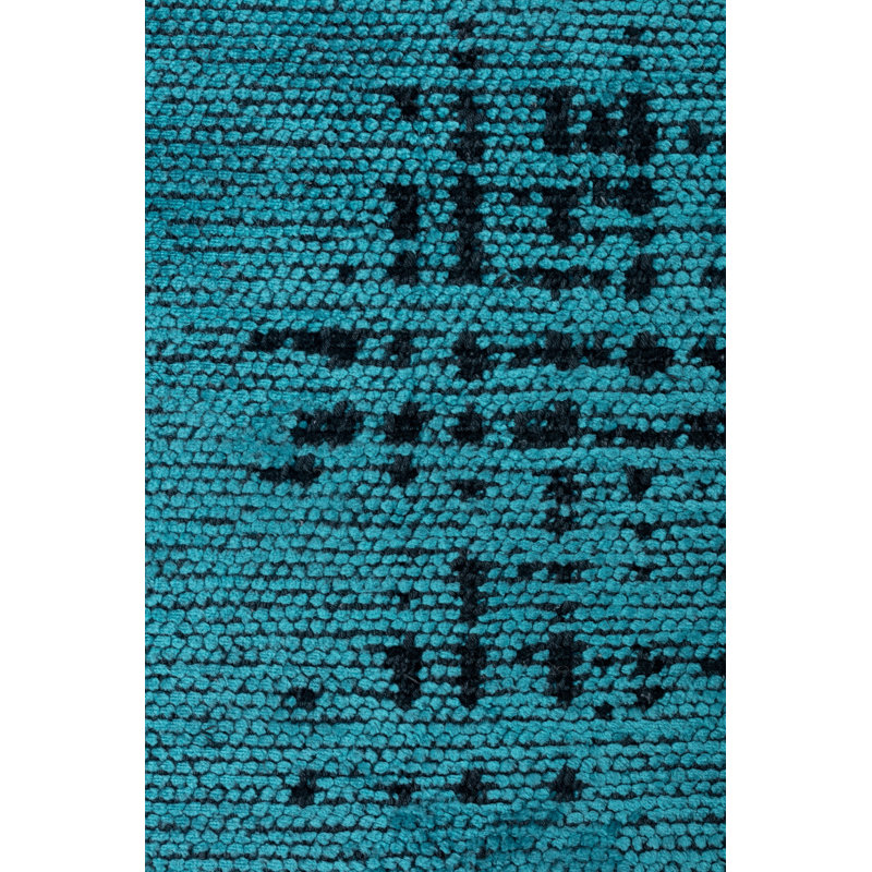 Rapture Teal/Black Abstract Luxury Area Rug, Rectangle 7'10" x 11'2"