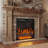 Black Electric Fireplace With 3-Level Heating, 12 Flame Colors And Timer Function