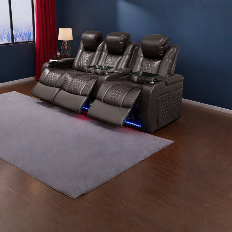 Fauteuils inclinables réglables de pointe, cuir de qualité supérieure, style moderne, parfait pour le cinéma maison