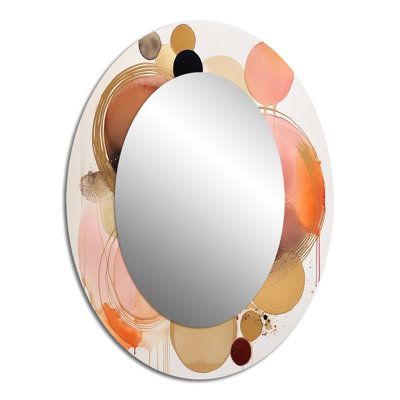 Miroir mural ovale moderne rose boho chic