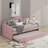 Twin Size Upholstered Daybed With Trundle And USB-1424270114