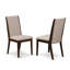 L'ensemble de table de salle à manger 11 pièces comprend une table de salle à manger rectangulaire avec rallonge amovible et 10 chaises Parson en tissu brun clair clair, noyer antique-1396300601-1396300598