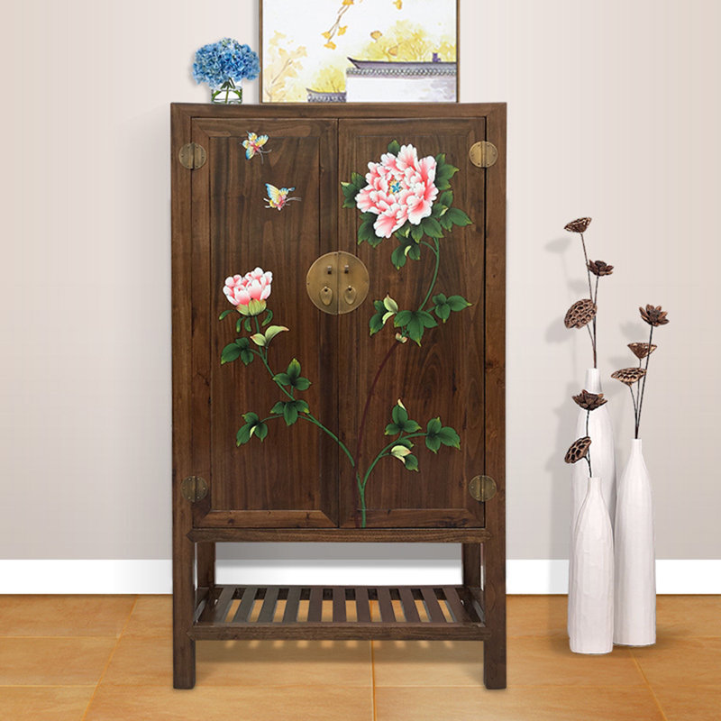 Nouvelle armoire à chaussures peinte en bois de camphre chinois