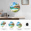 «Tropical Paradise», horloge murale décorative moderne en verre 15,7 po-1358575620