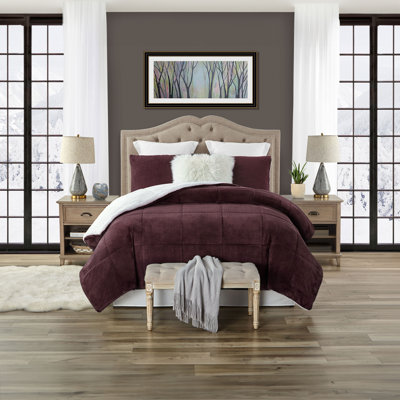 Microfibre Reversible Comforter Set