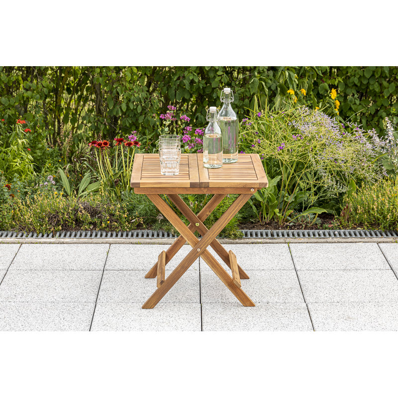 Amilynn Rectangular Wood Outdoor Side Table , 50cm cm W 50cm cm D