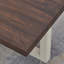 Table basse contemporaine, noyer et blanc-783579434
