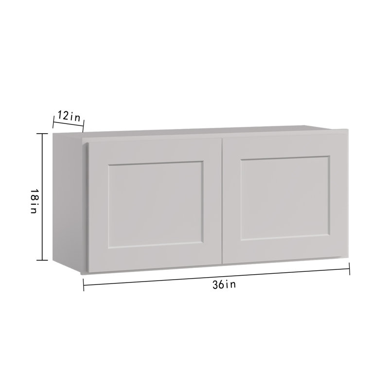 HOMEIBRO Cozy Design, meuble mural standard en contreplaqué, prêt à assembler, 76 cm (L) x 30 cm (P) x 46 cm (H), couleur gris tourterelle.